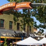 a street sign over a building